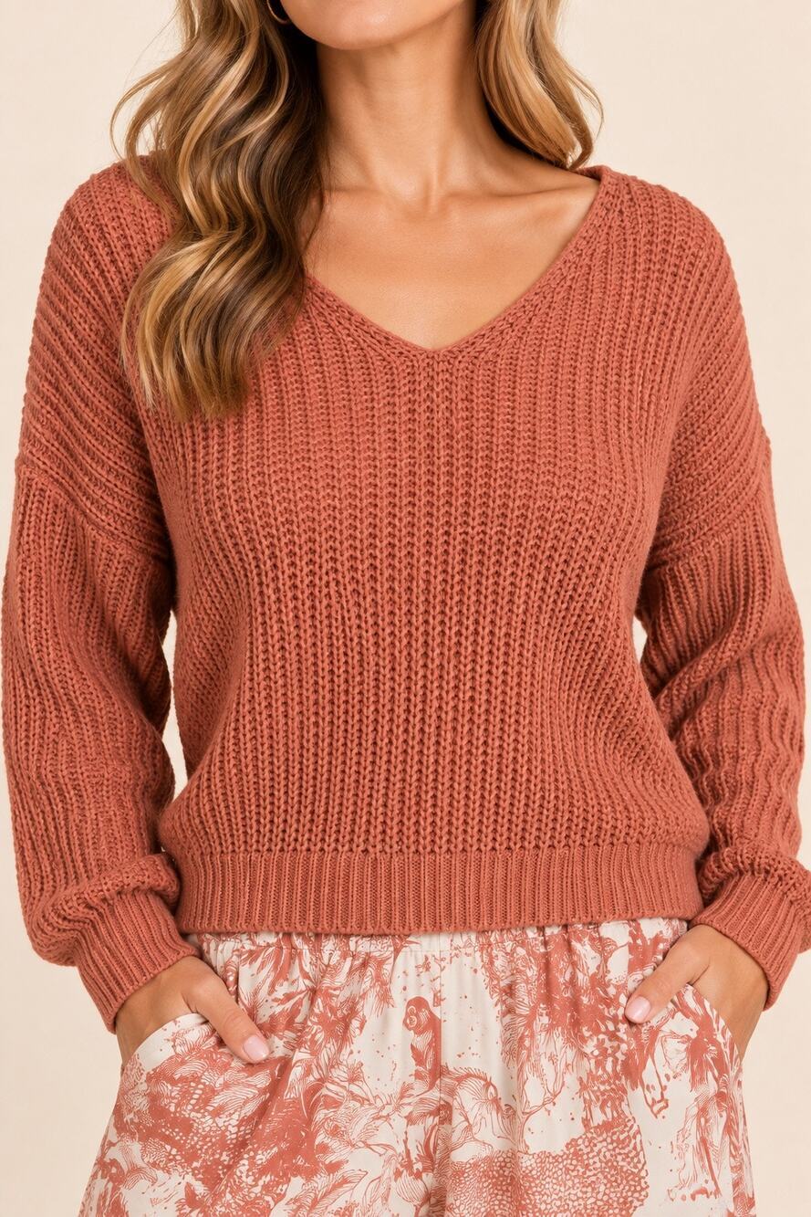 Scandal Italy Twisted Back Sweater